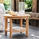 preview thumbnail 12 of 32, Cambridge Casual Sherwood Teak Patio Side Table 24" - Natural Teak