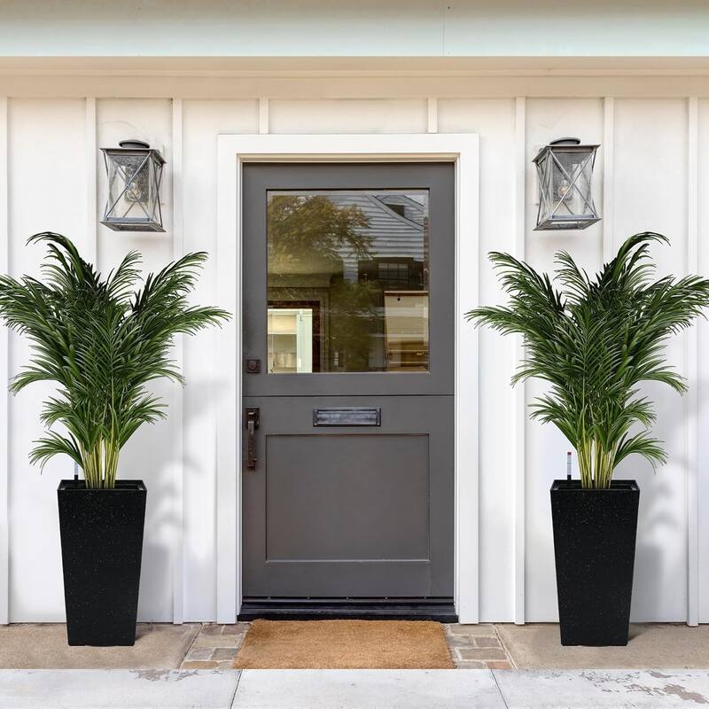 2PCS Garden Decor 21.7" Tall Indoor Outdoor Planters with Water Level Monitor