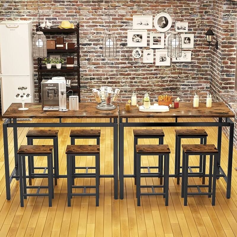 Mieres Modern Farmhouse Counter Height Pub 5-piece Dining Set