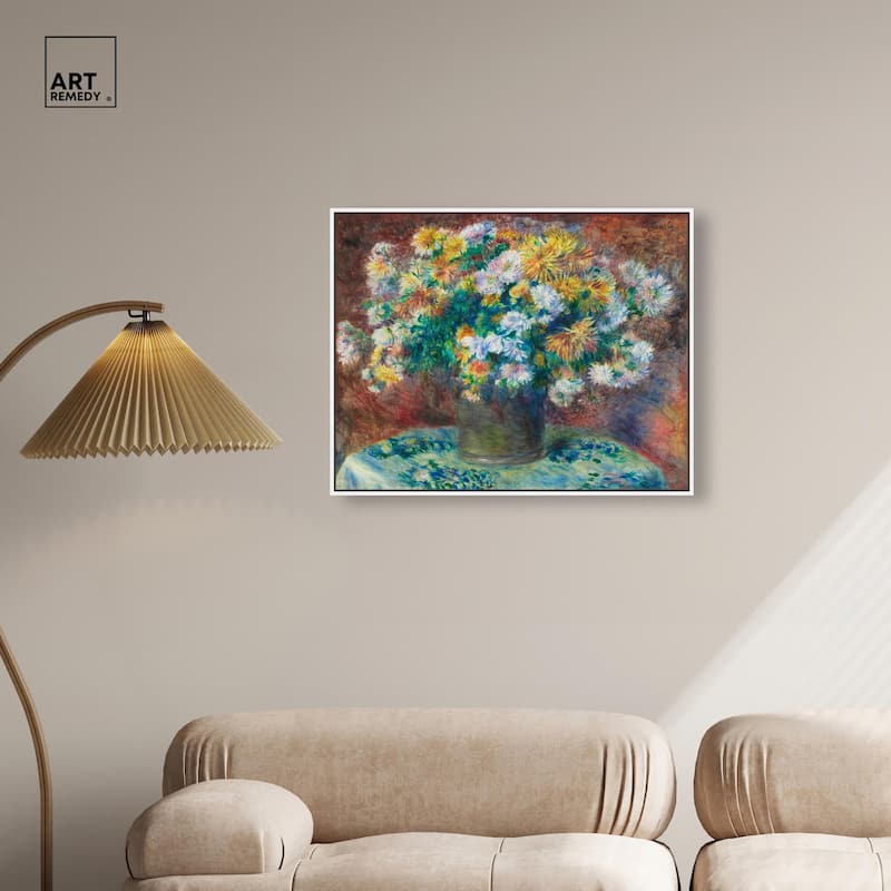 Renoir Chrysanthemum Canvas by Art Remedy