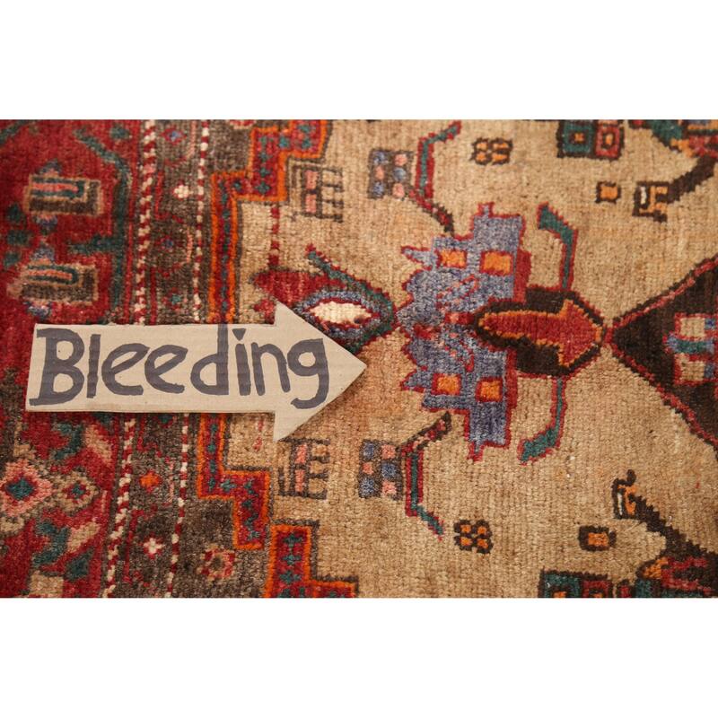 Hand Knotted Oriental 100% Wool Carpet Traditional Tribal Brown Ardebil Runner Rug - 14' 9'' X 4' 0''