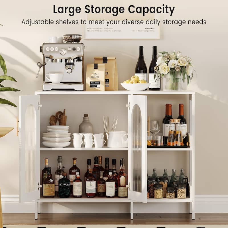 Sideboard Buffet Cabinet with Storage 39.4''