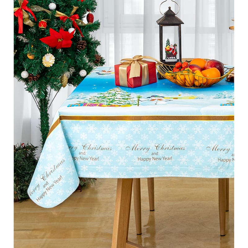 Retro Gray tablecloth Great Flannel Excellent Modern Minimalist - 52" x 70"