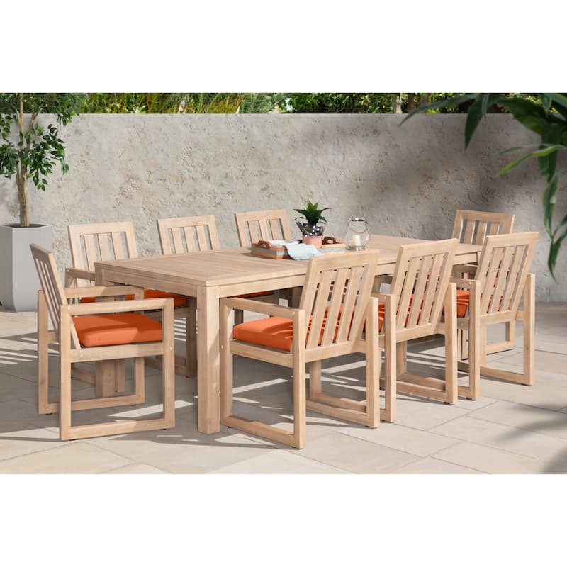 Benson 9 Piece Sunbrella Outdoor Patio Dining Set