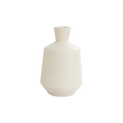 Ceramic Minimalistic Vase - Cream - Roche River Decor - 5"W x 5"L x 8"H