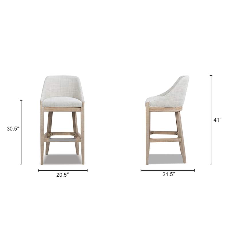 Newport 26.5" Curved Back Upholstered Counter Stool