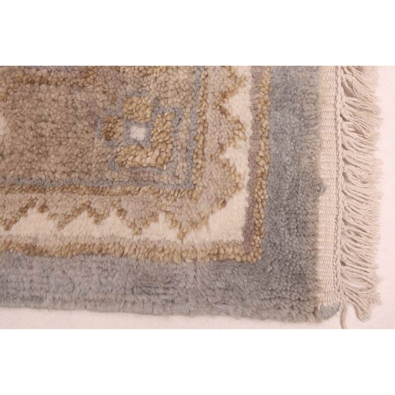 ECARPETGALLERY Hand-knotted Royal Oushak Light Denim Blue Wool Rug - 9'1 x 12'0