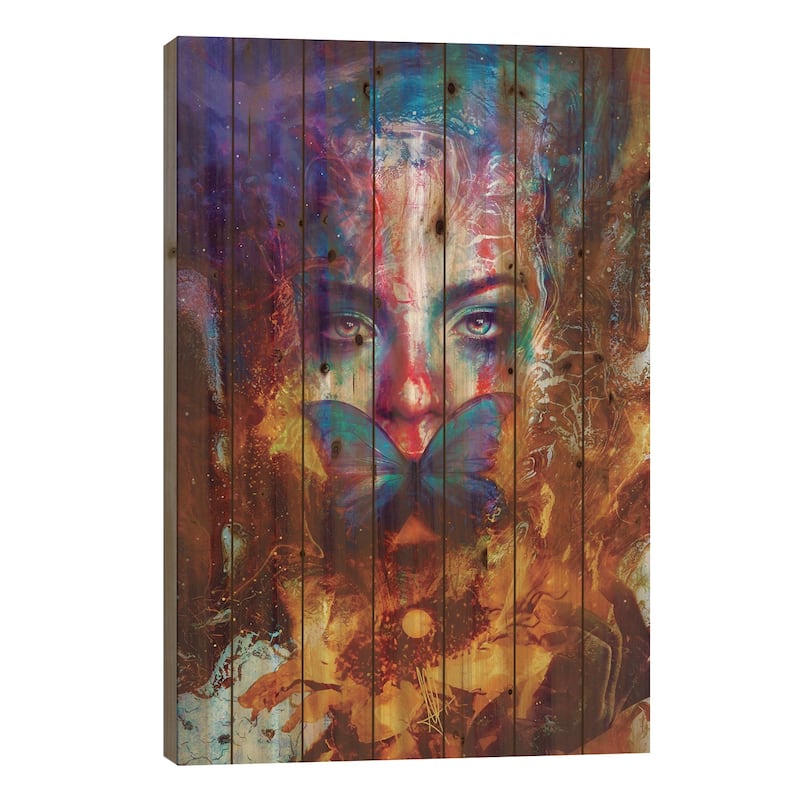 Cyclolysis Metamorphica Print On Wood by Mario Sanchez Nevado - Multi-Color - 26x18x1.5