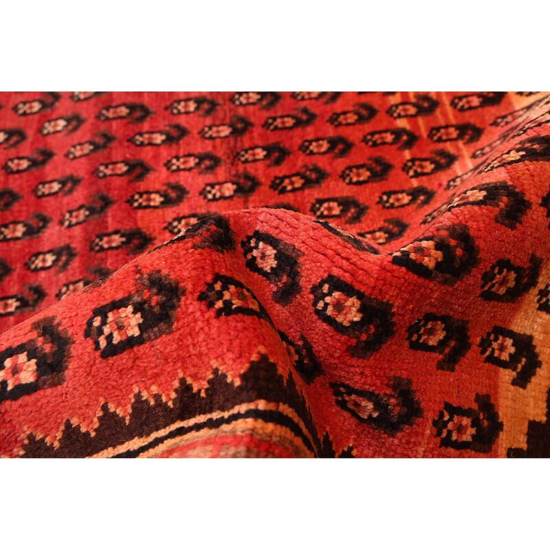 ECARPETGALLERY Hand-knotted Andelz Red Wool Rug - 4'5 x 9'11