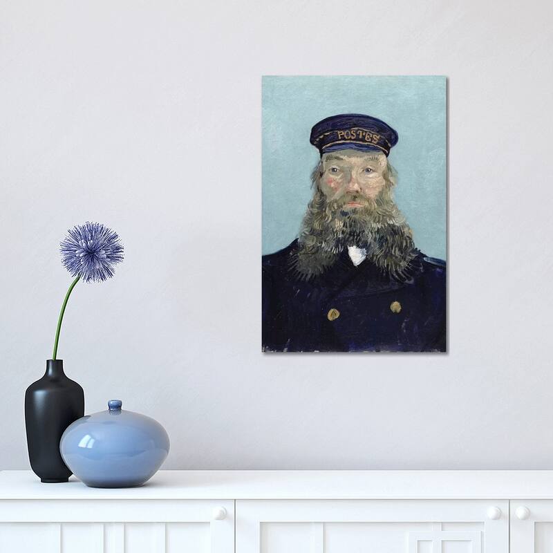iCanvas "Portrait of Postman Roulin, 1888" by Vincent van Gogh Canvas Print - 18x12x1.5