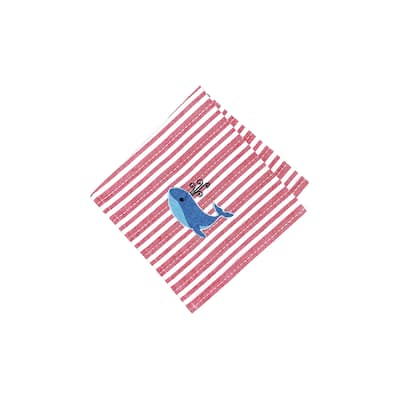 Whale Stripe Napkin Set of 6 - Set of 6