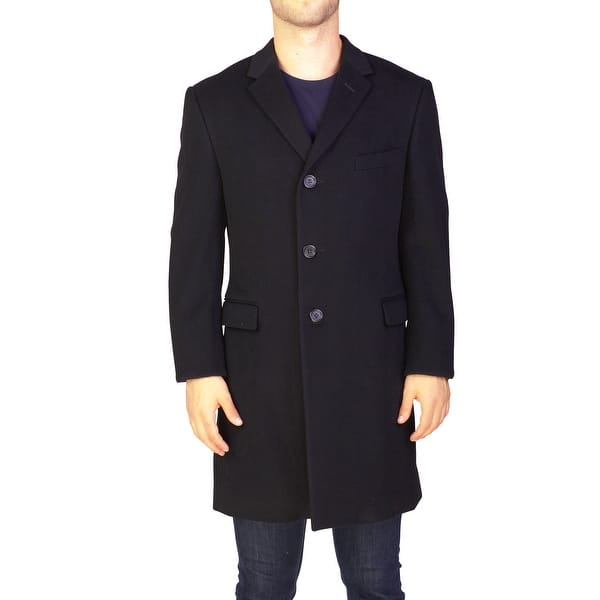 Shop Yves Saint Laurent Men S Virgin Wool Trench Coat Jacket Black