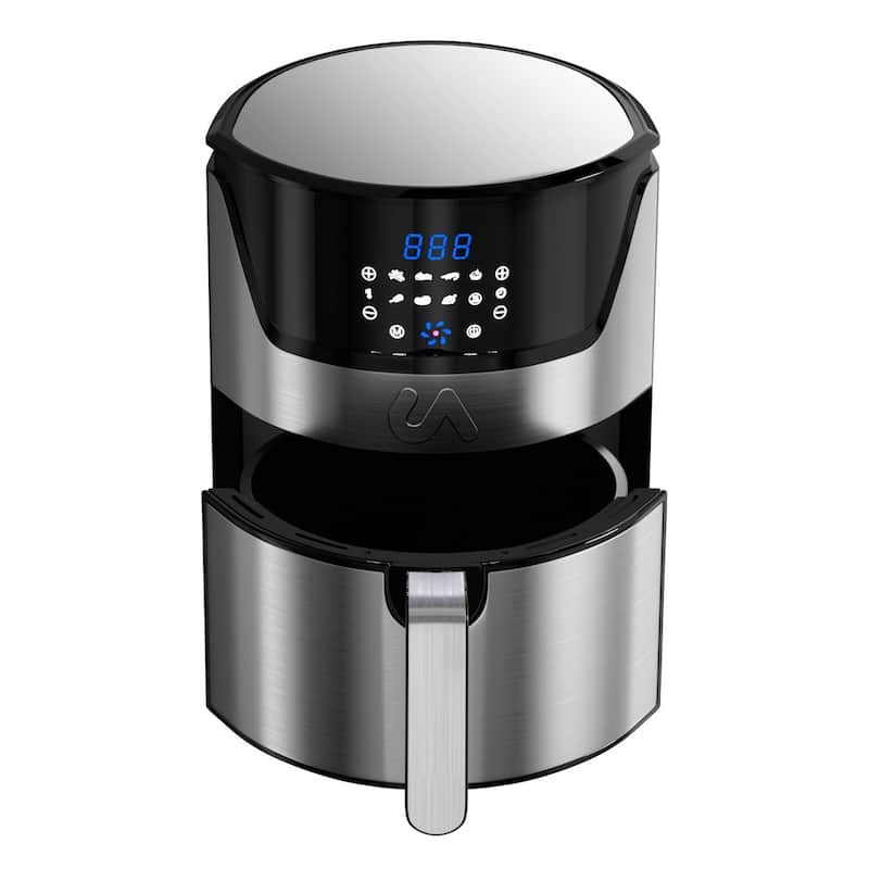 Uber Appliance Air fryer XL Premium - 7QT SS - Ceramic Non-stick PFOA/PTFE Free