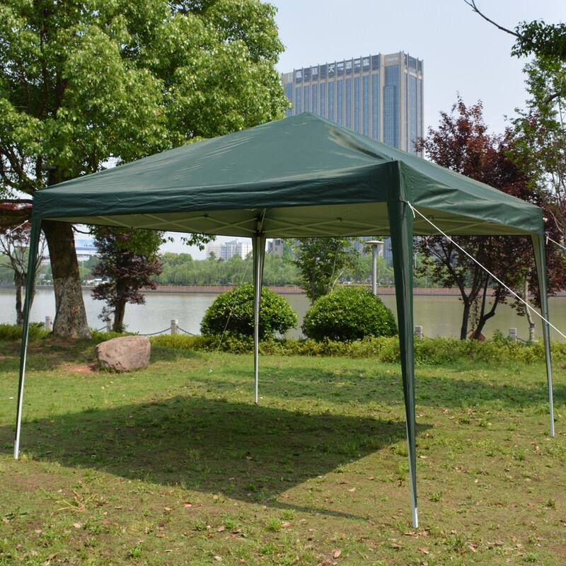 10 ft. x 10 ft. Green Straight Leg Pop-Up Canopy
