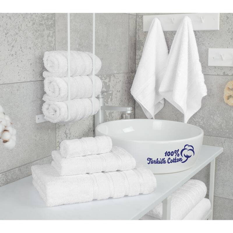 American Soft Linen 6 Piece Turkish Cotton Bath Towel Set