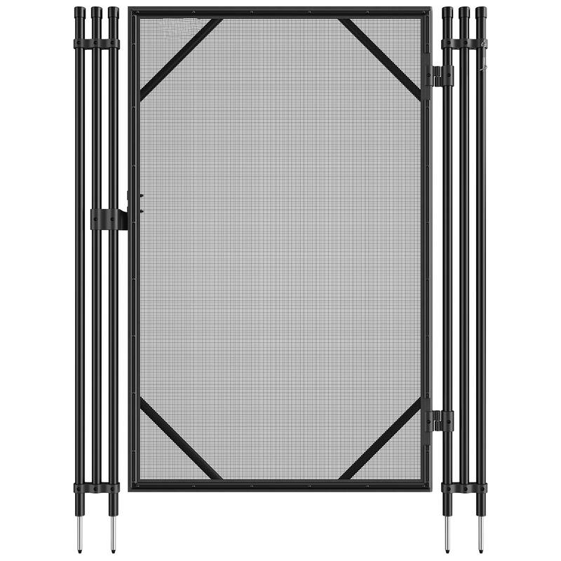 Removable Inground Pool Gate 4x2.5 FT for Child Safety and Security - 4 x 2.5 ft. - Black