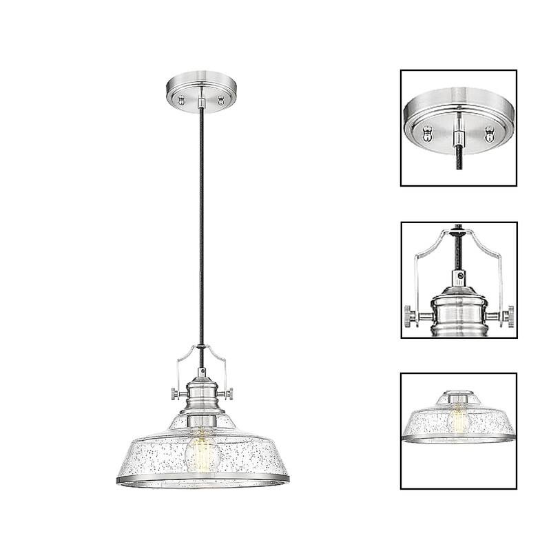 Modern island lights nickel hanging light glass, metal pendant light