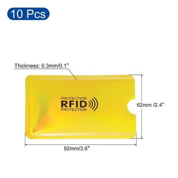 RFID Blocking Credit Card Sleeves Protector Holder Laser Silver 10Pcs - Bed  Bath & Beyond - 36959519