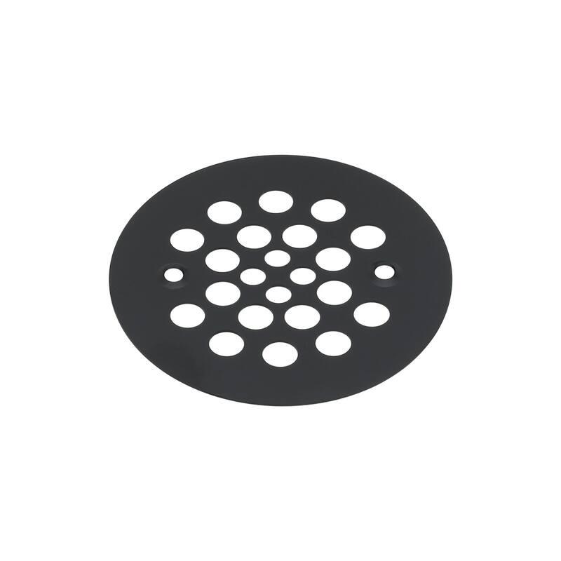 4.25" Round Shower Drain Cover in Matte Black - YES