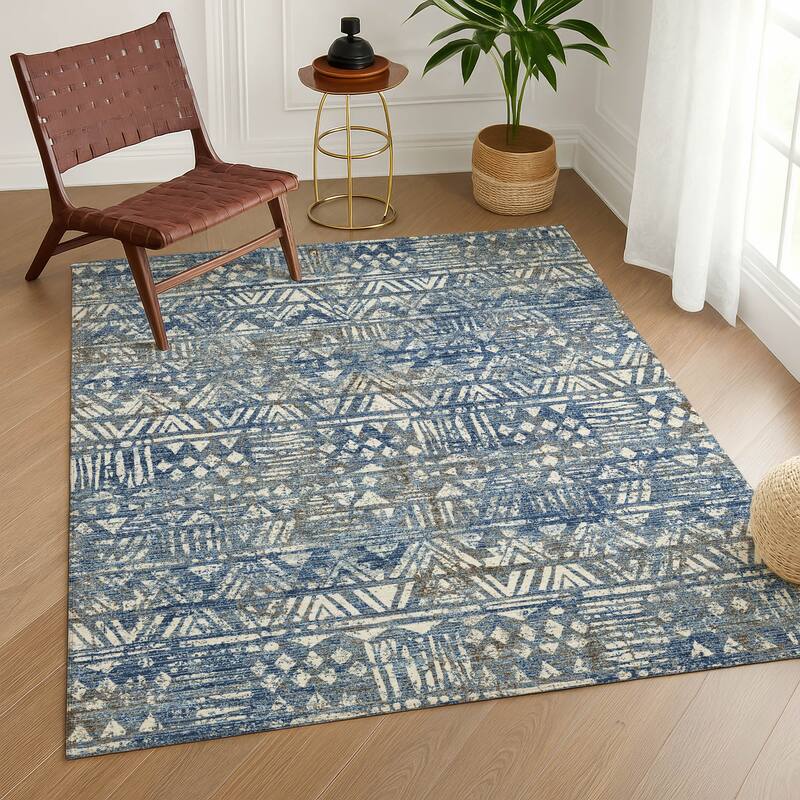 Machine Washable Indoor/ Outdoor Global Jara Chantille Rug