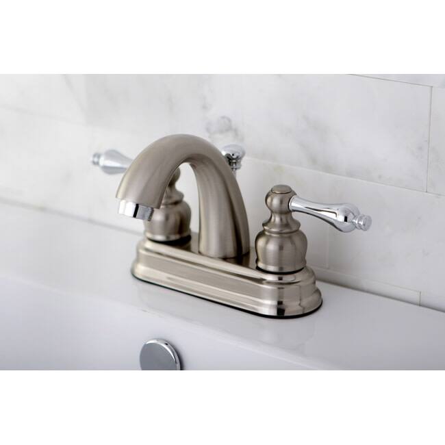 Kingston Brass Wyndham Kitchen Faucet with Deck Plate and Metal Lever