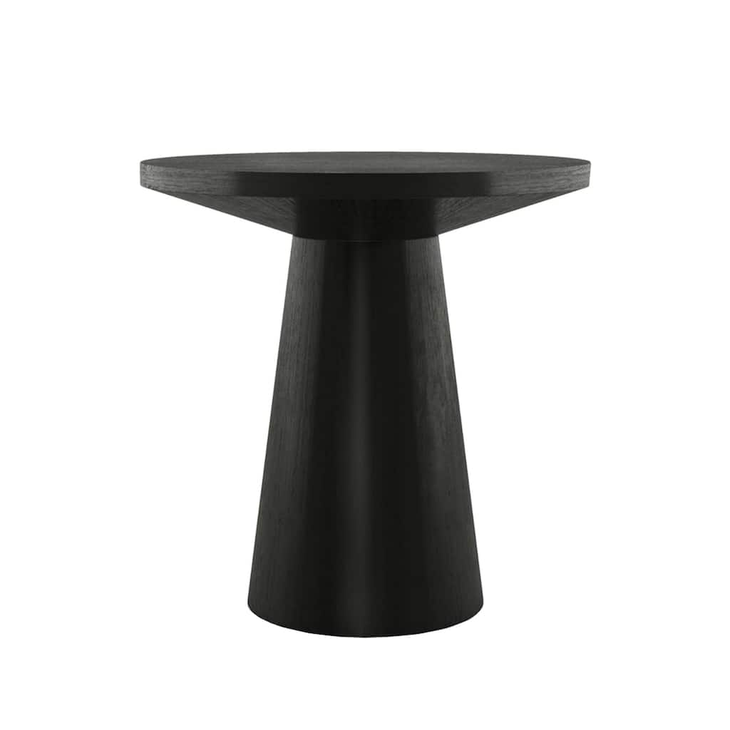 Round End Table with Pedestal Base