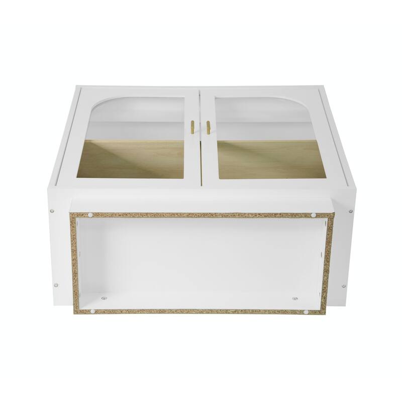2 Storage Cabinet with Glass Door