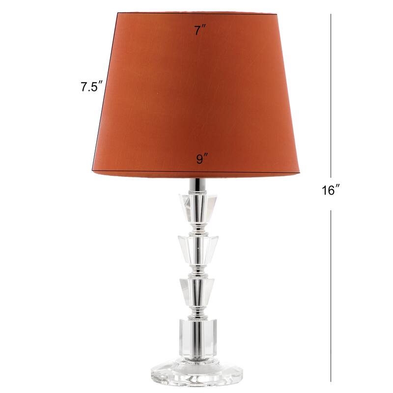 SAFAVIEH Lighting Lia 16-inch Grey Shade Tiered Crystal Orb Table Lamp (Set of 2) - 9"x9"x16" - 9Wx9Dx16H