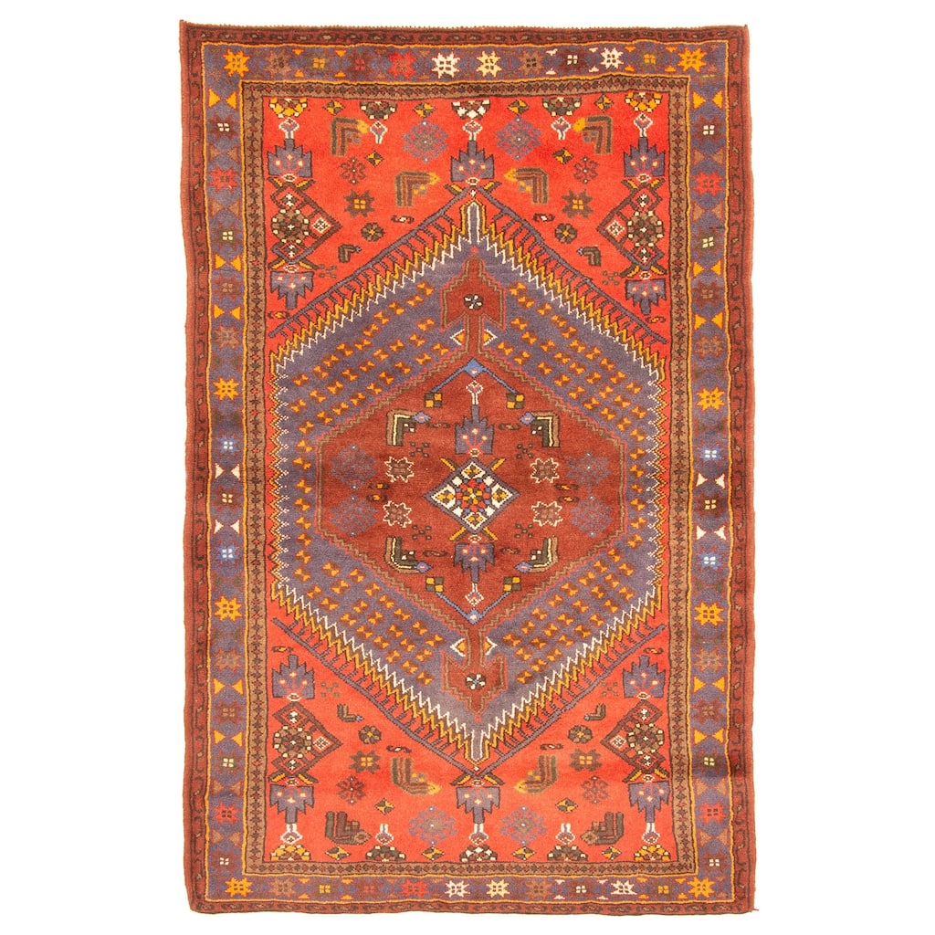 ECARPETGALLERY Hand-knotted Andelz Blue Wool Rug - 4'1 x 6'6