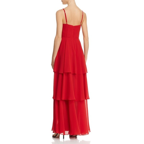 tiered evening gown