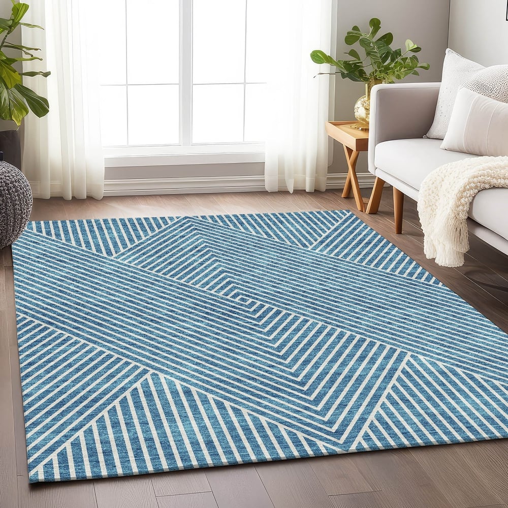 Premium Washable Super Soft Modern Geo Mayfield Rug