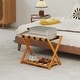 preview thumbnail 4 of 10, Costway Folding Luggage Racks Set of /4 with Storage Shelf & 5 Nylon