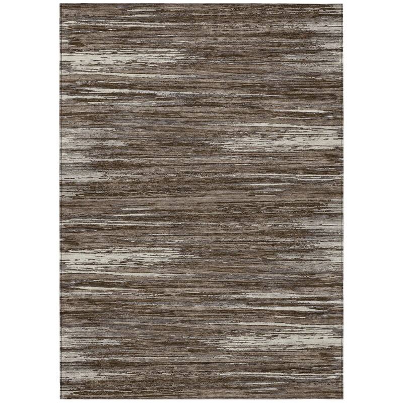 HomeRoots Striped Transitional Rectangle Outdoor Rug