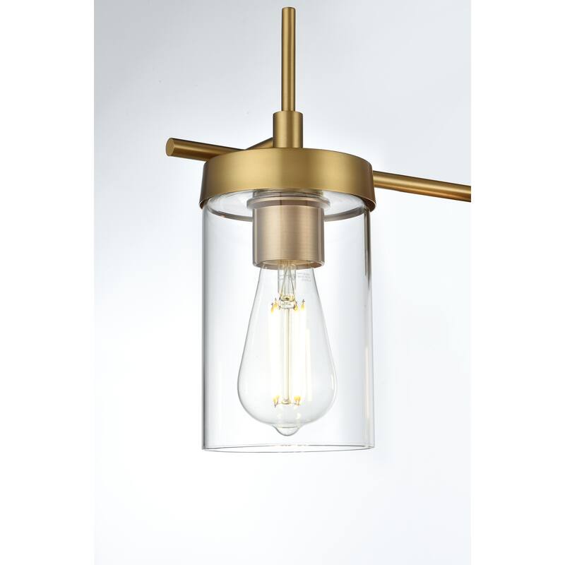 Bento 1 Light Black and Clear Bath Sconce