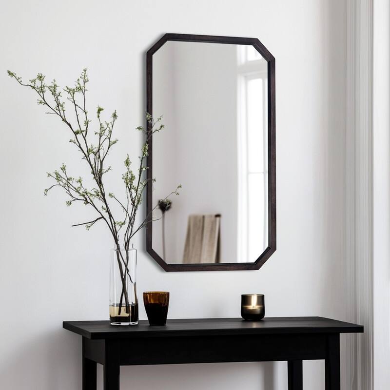 Rustic Wood Bathroom Mirrors for Wall Mounted for Living Room or Bedroom Vanity Mirror