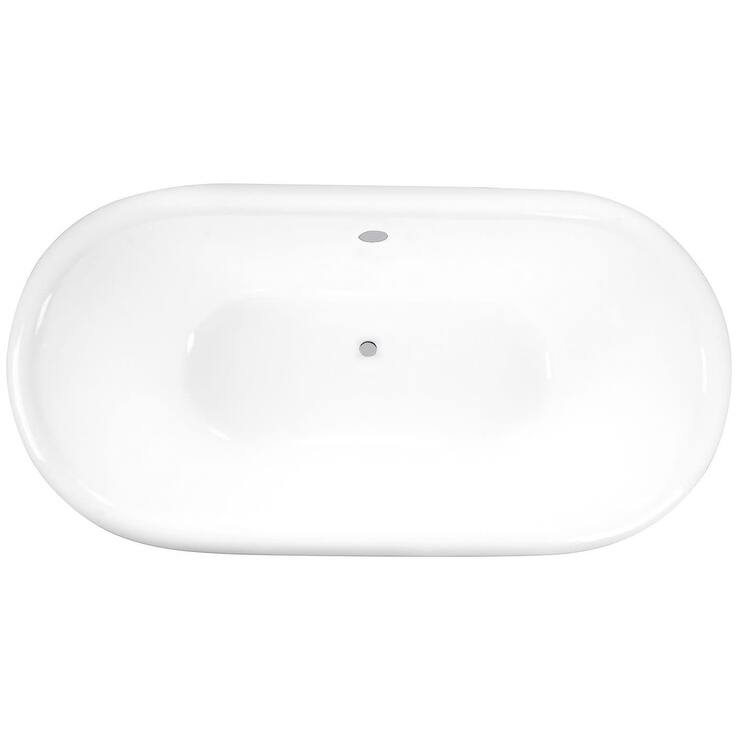 Kingston Brass Aqua Eden 66" Cast Iron Free Standing Tub