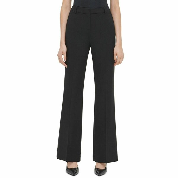 Shop Calvin Klein Womens Dress Pants Black Size 10 Wide Leg High Rise ...