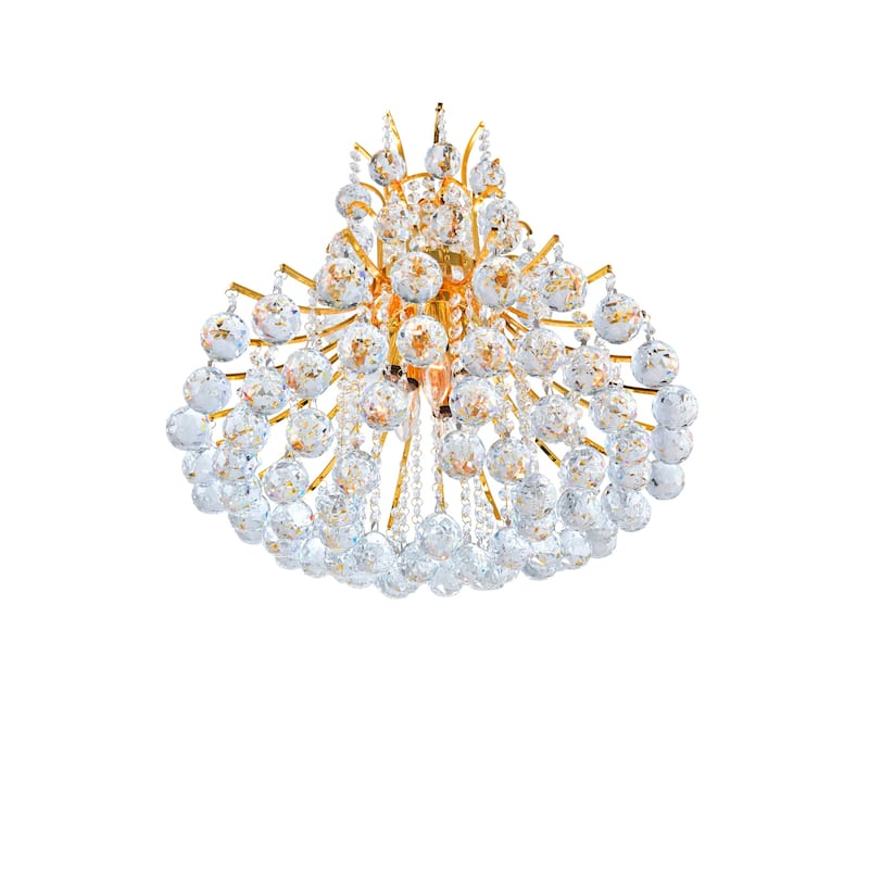 Princess 8 Light Down Chandelier With Gold Finish