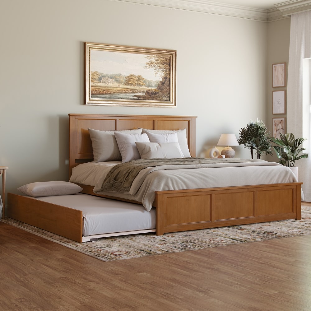 AFI Madison Platform Bed with Matching Footboard & Trundle