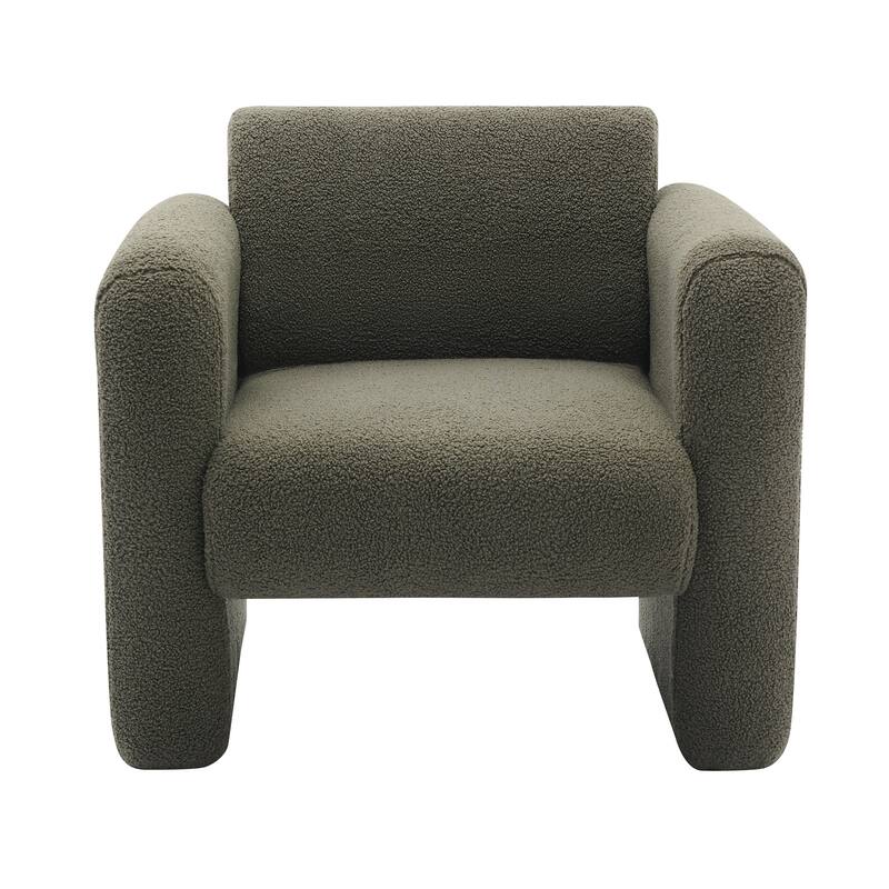 Modern Accent Chair With Back and Pillow for Living Room