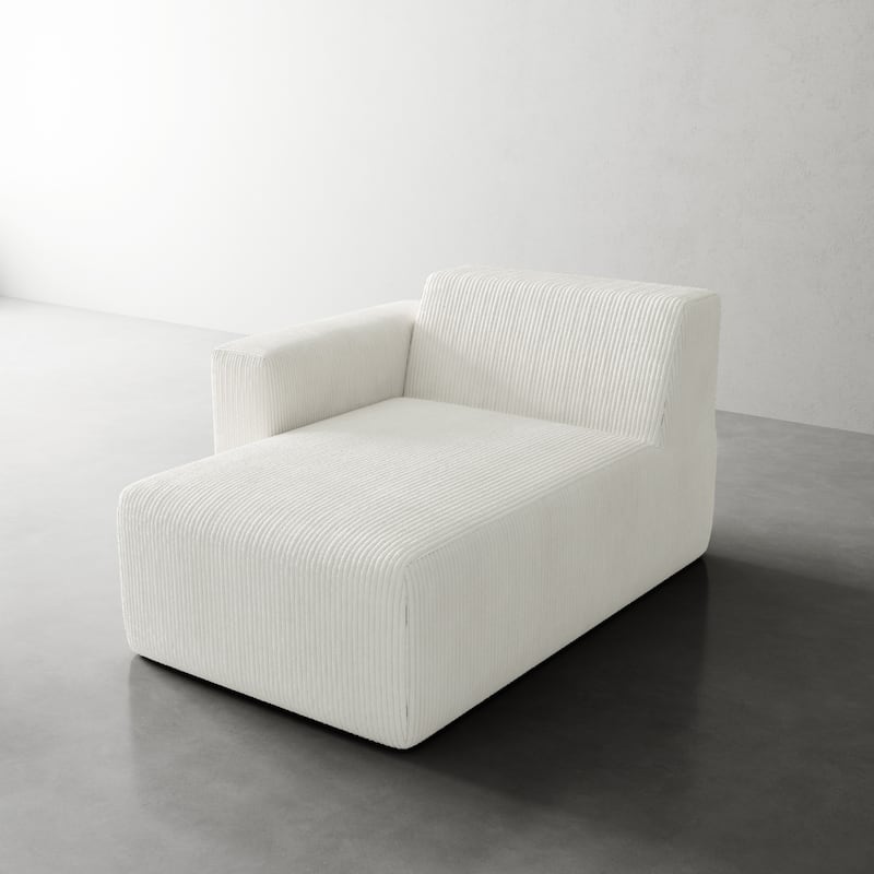 Indoor Modern Corduroy Chaise Lounge Couch