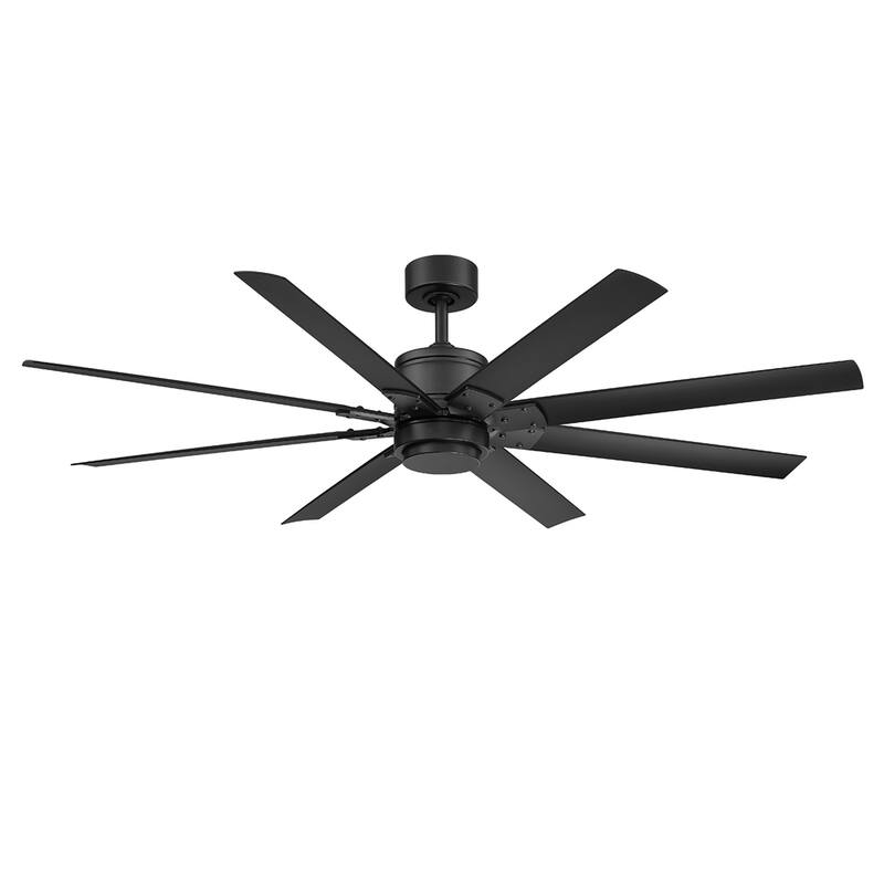 Renegade Indoor and Outdoor 8-Blade Smart Ceiling Fan 66in with 3000K LED Light Kit and Remote Control with Wall Cradle - 66