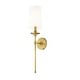 preview thumbnail 1 of 3, Z-Lite 807-1S-WH Emily 26" Tall Wall Sconce Rubbed Brass