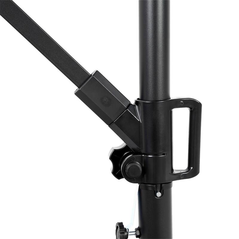 116" Patio Hanging Polyester Umbrella with Tilt Adjustment and 8 Ribs