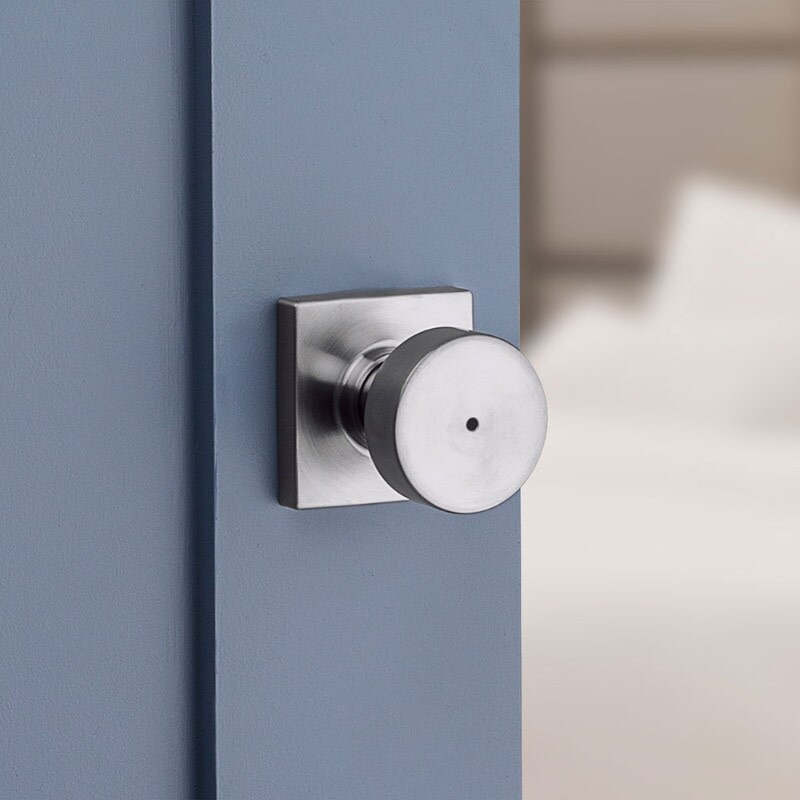 Satin Nickel Kwikset 720psksqt 15 Pismo Passage Door Knob Set With
