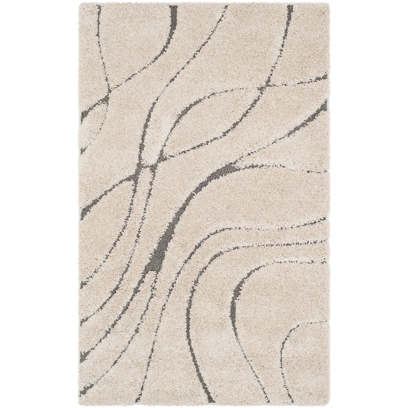 SAFAVIEH Florida Shag Sigtraud Abstract Waves 1.2-inch Thick Rug