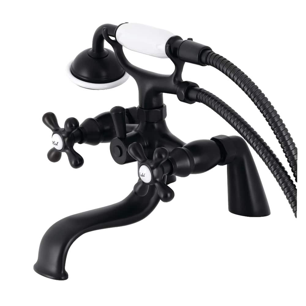 Kingston Brass Deck Mount Clawfoot Tub Faucet with Hand Shower