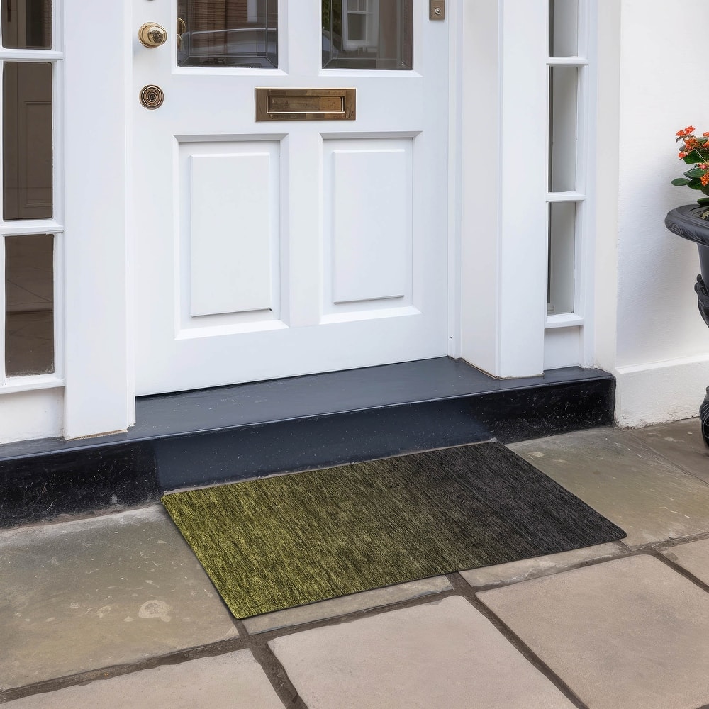 Machine Washable Indoor/ Outdoor Chantille Ombre Solid Rug