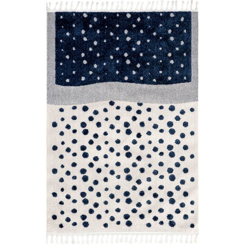 Nuloom Alena Starry Night High-Low Kids Tasseled Area Rug