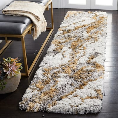SAFAVIEH Horizon Shag Mukades Abstract 2.5-inch Thick Rug